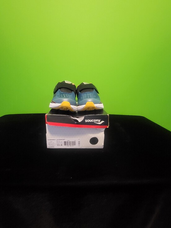 Saucony Other - Saucony Kids Teal and Yellow Hook-and-Loop Sneakers Size 10.5